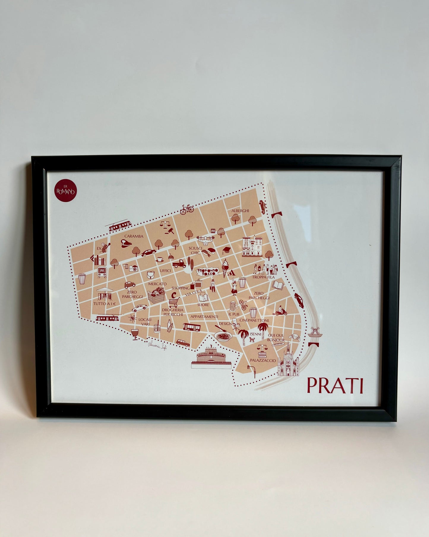 Glossy lacquered wooden frame