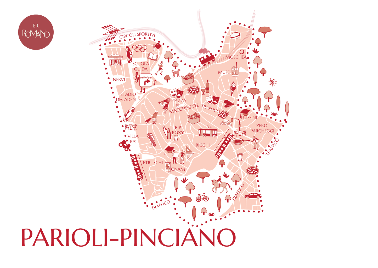 Disegno quartiere Parioli-Pinciano