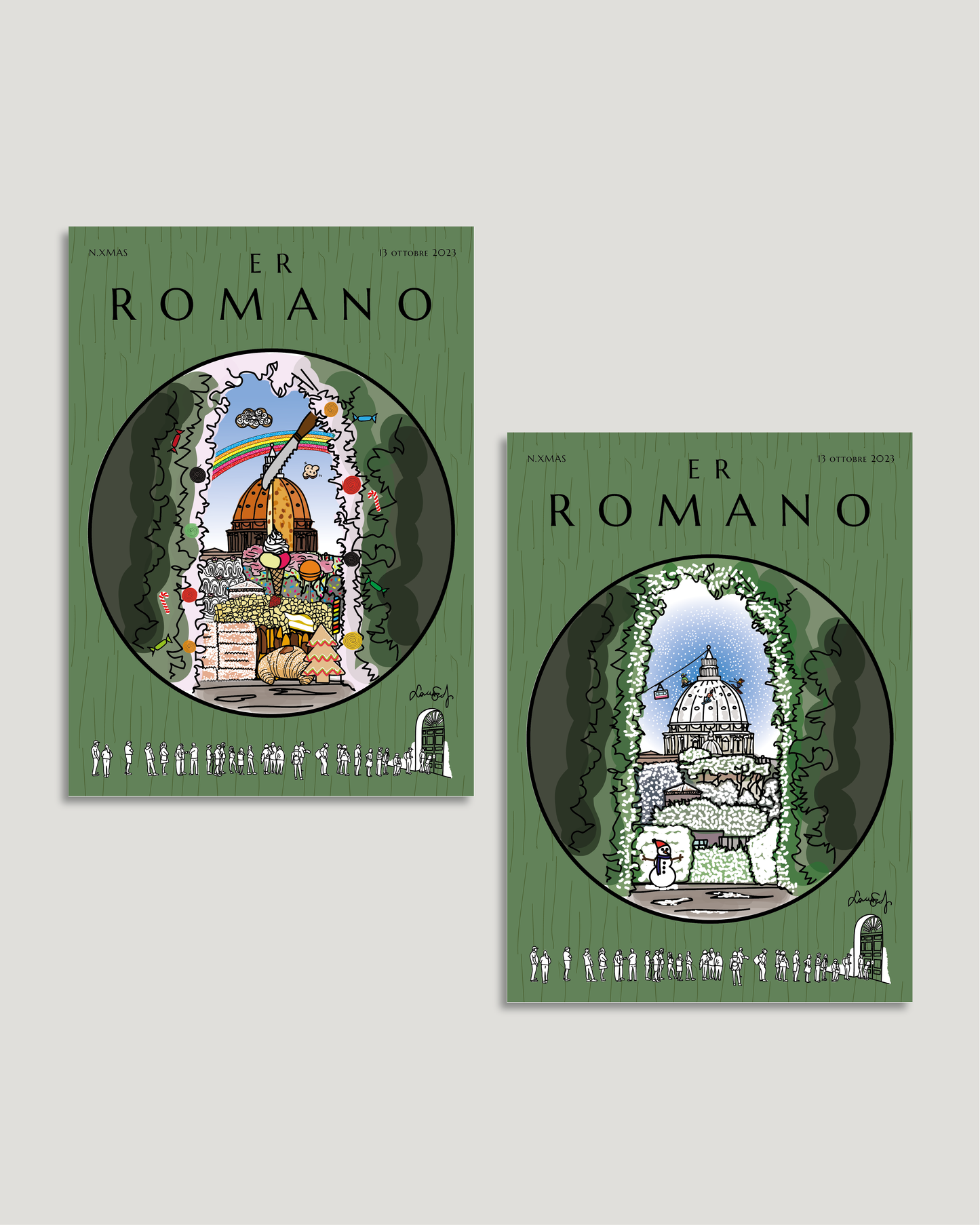 2 Postcards Keyhole View Theme