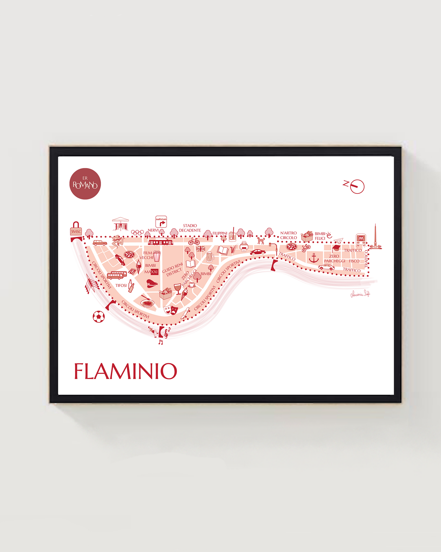 Testaccio neighborhood drawing