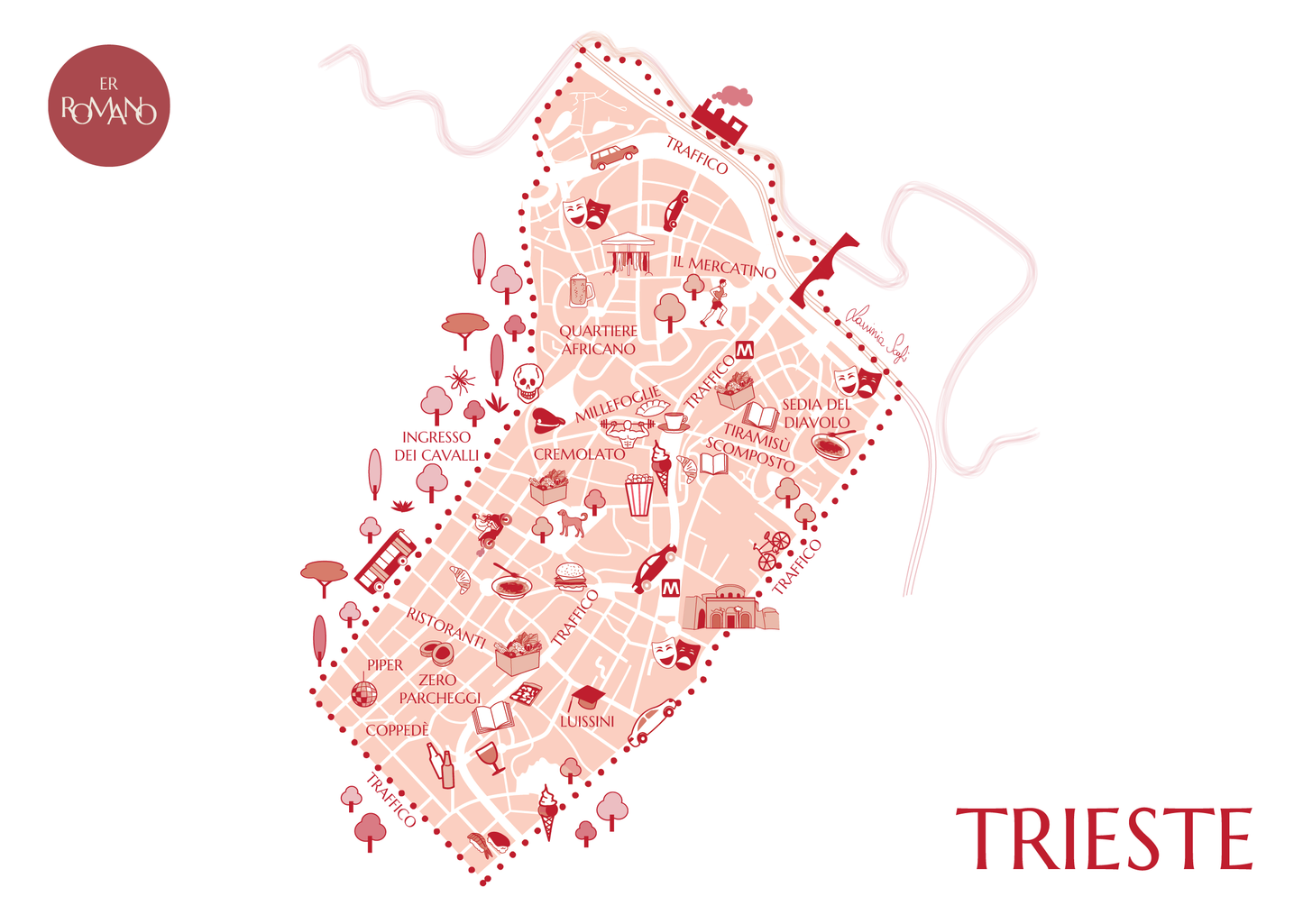 Trieste neighborhood drawing