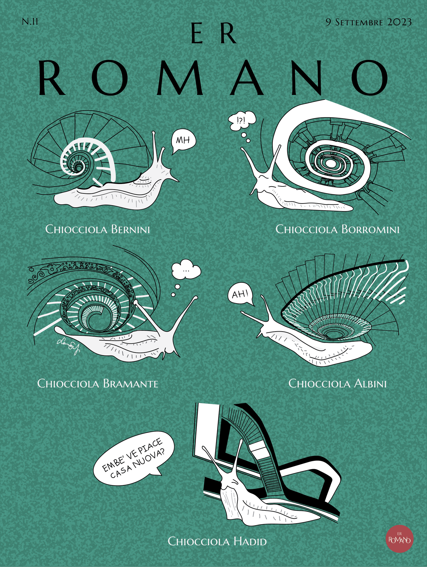 POSTER N. 11 " Chiocciole romane"