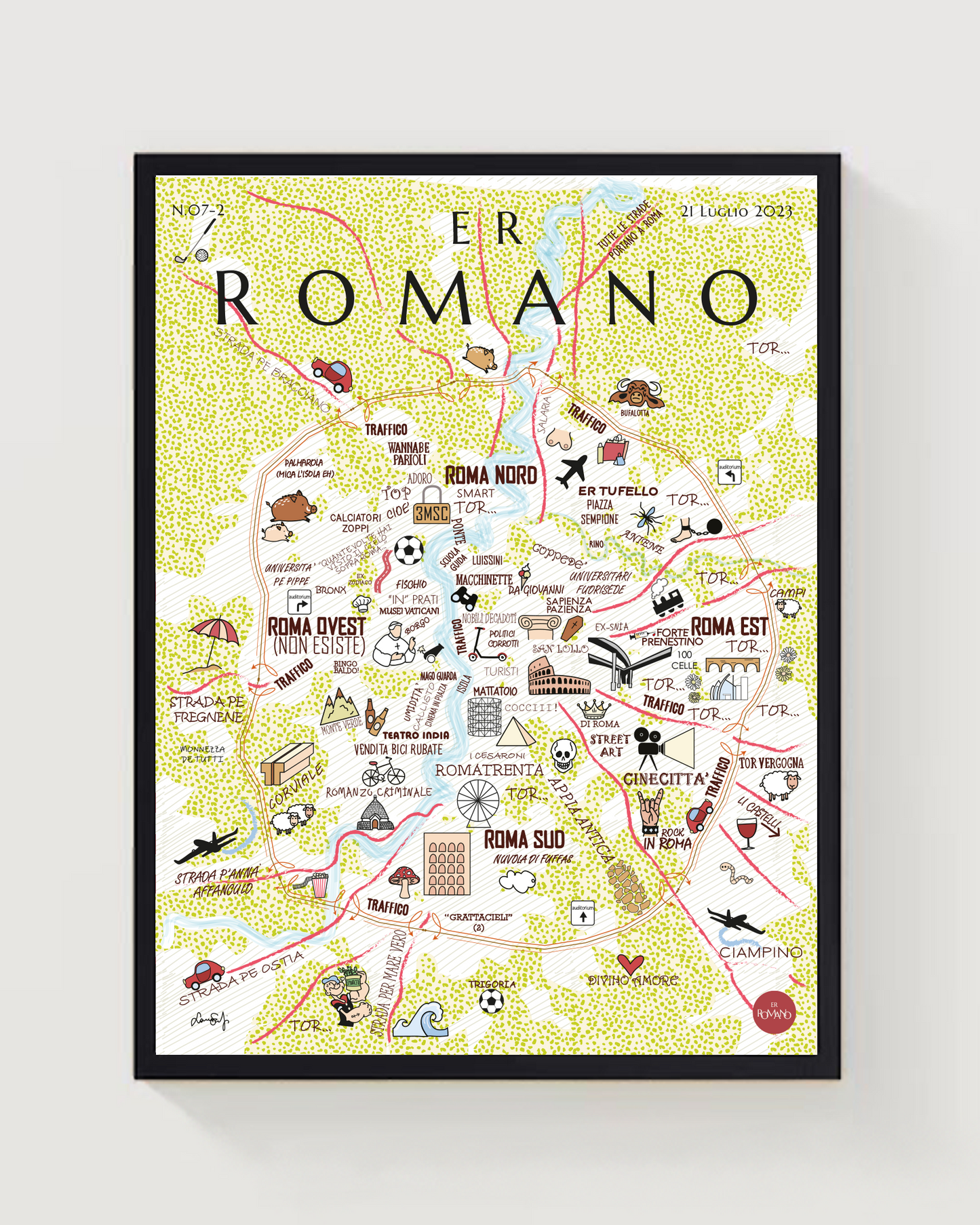 POSTER N.7 "Tutte le strade portano a Roma"